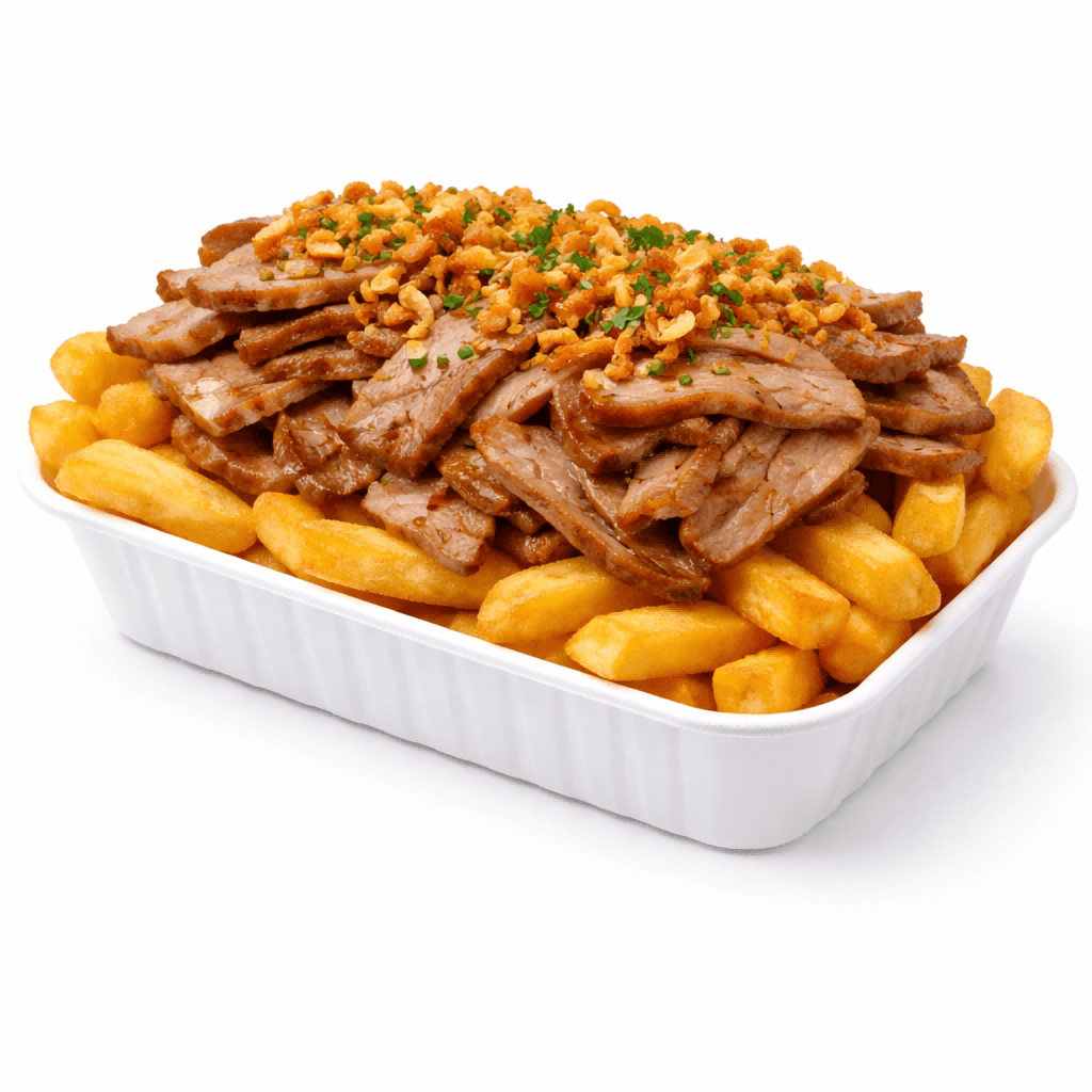Frites warm vlees